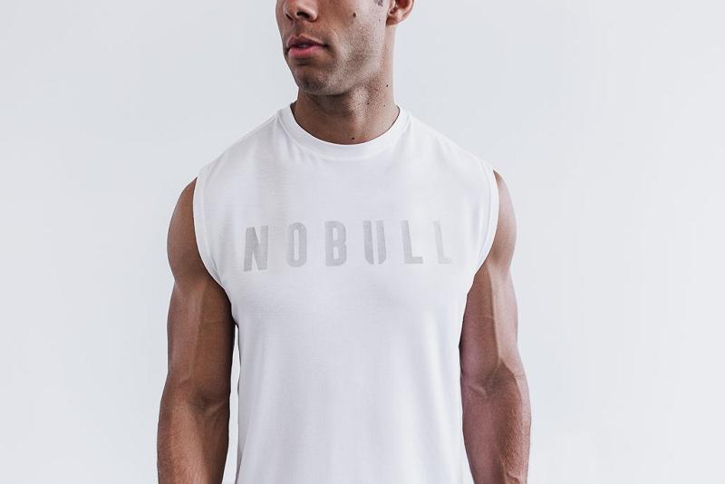 Grey Nobull Sleeveless Tee (CLASSIC Colors) Men's Tanks | CA I1602L